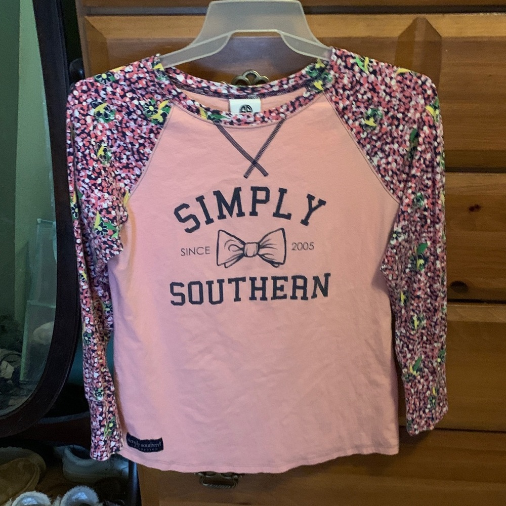 Simply Southern floral long sleeve top